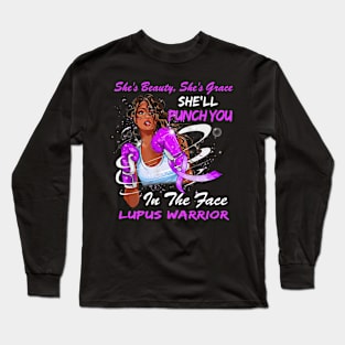 Punch You in the Face LUPUS WARRIOR Long Sleeve T-Shirt